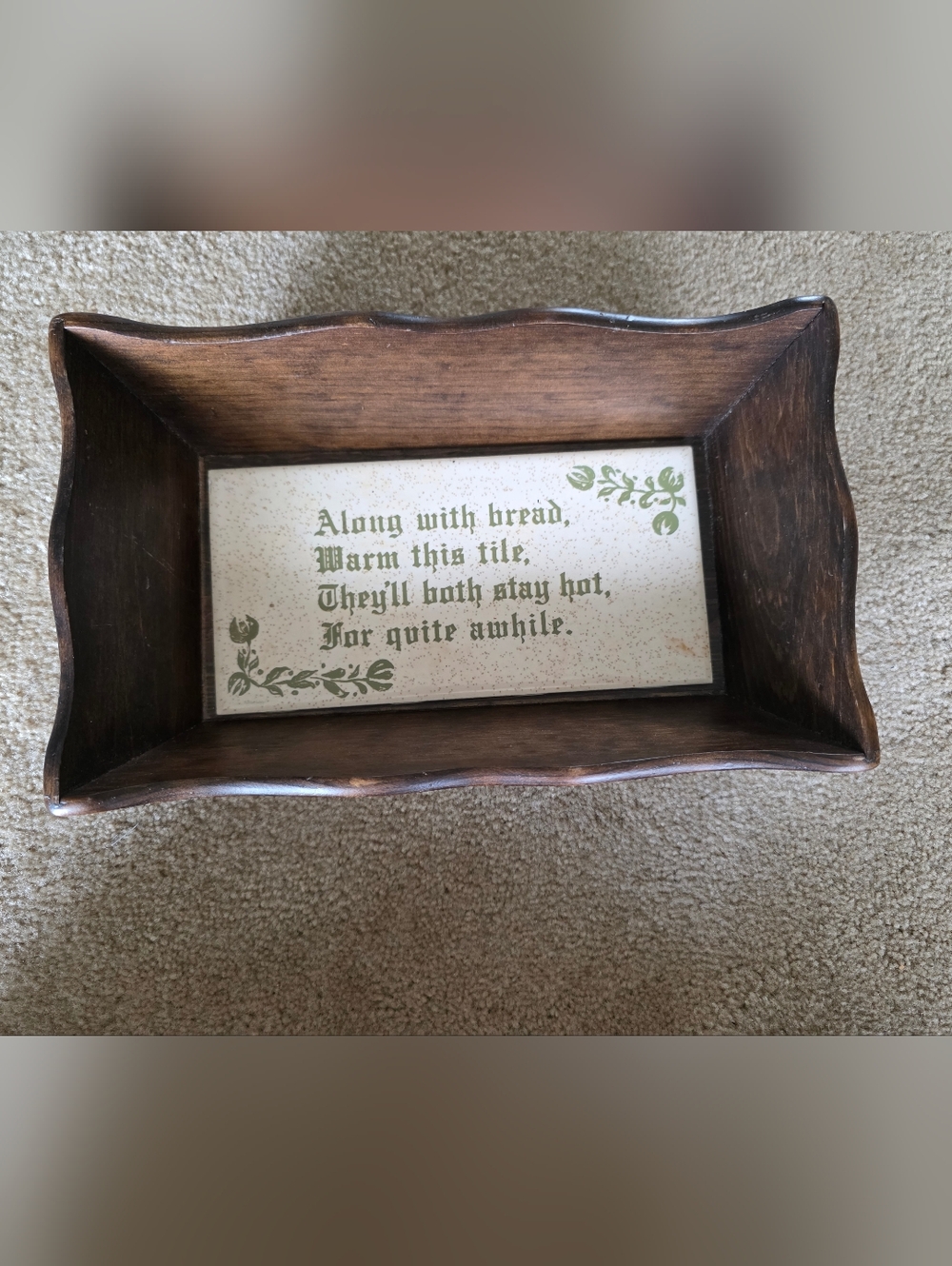 Vintage | Bread Box With Warming Tile | Cottagecore | Guc